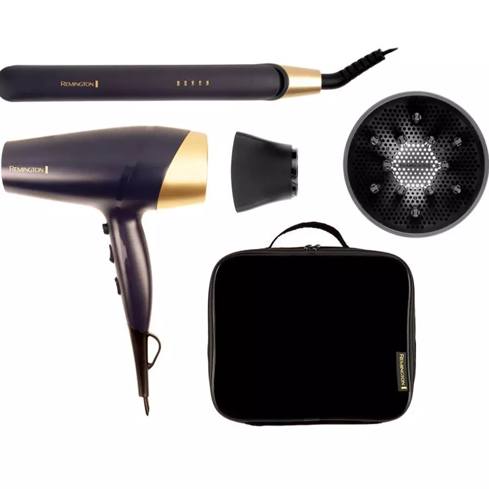 COMBO REMINGTON PLANCHITA + SECADOR  C/ ESTUCHE S5805GP