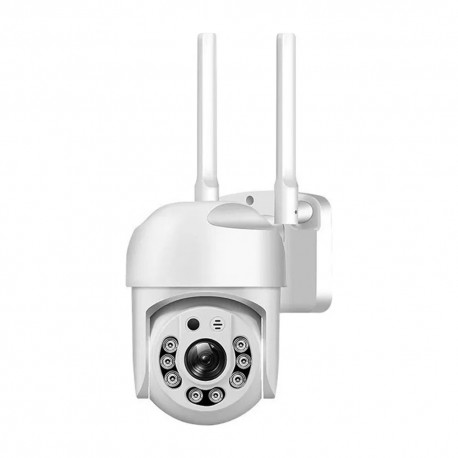 CAMARA DE SEGURIDAD ICSEE 360° CON WIFI CON 2 ANTENAS COLOR BLANCO GP-01