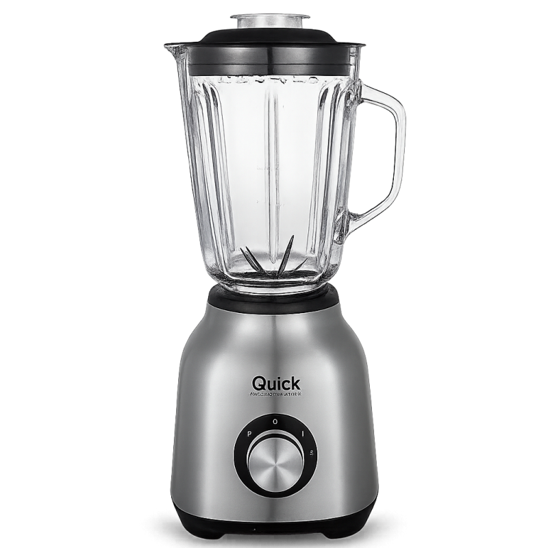 LICUADORA QUICK 1.5 LTS BASE INOX JARRA VIDRIO  500W-QL1.5L2VJVC