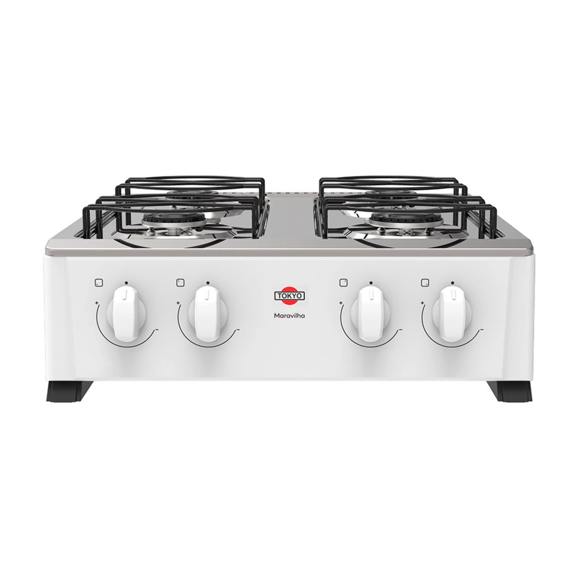 COCINA A GAS DE MESA TOKYO MARAVILHA 4H BLANCO INOXIDABLE
