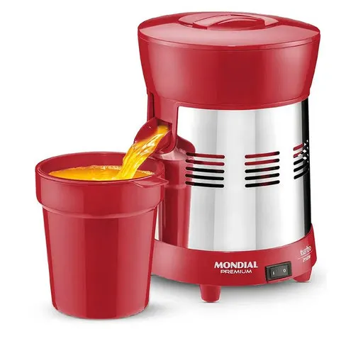 EXTRACTOR DE JUGOS MONDIAL PREMIUN ROJO 250W-E-24