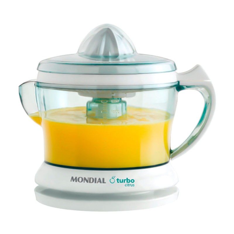 EXPRIMIDOR DE JUGOS MONDIAL 1,25 LITROS TURBO CITRUS 25W BLANCO-E-01