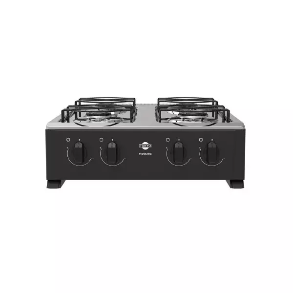 COCINA A GAS DE MESA TOKYO MARAVILHA 4H NEGRO INOXIDABLE