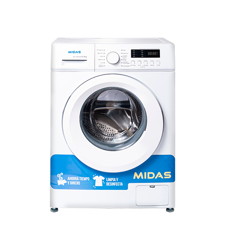 LAVARROPA AUTOMATICA MIDAS  8KG ADELA CARGA FRONTAL BLANCO
