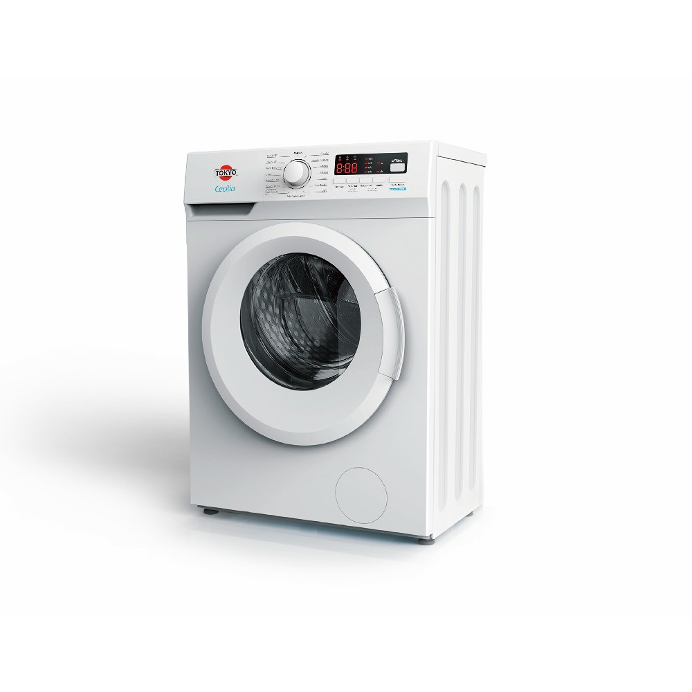 LAVARROPA AUTOMATICA TOKYO CECILIA 6KG CARGA FRONTAL CLEAN MAS SLIM BLANCO -EDTMCECILIASLIM6-N