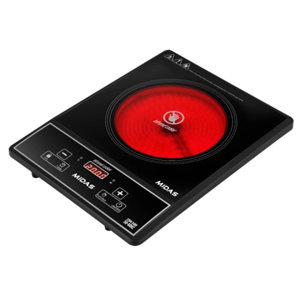 PLACA MIDAS VIROCERAMICA 2000 WATTS SIN OLLA -PVI23M