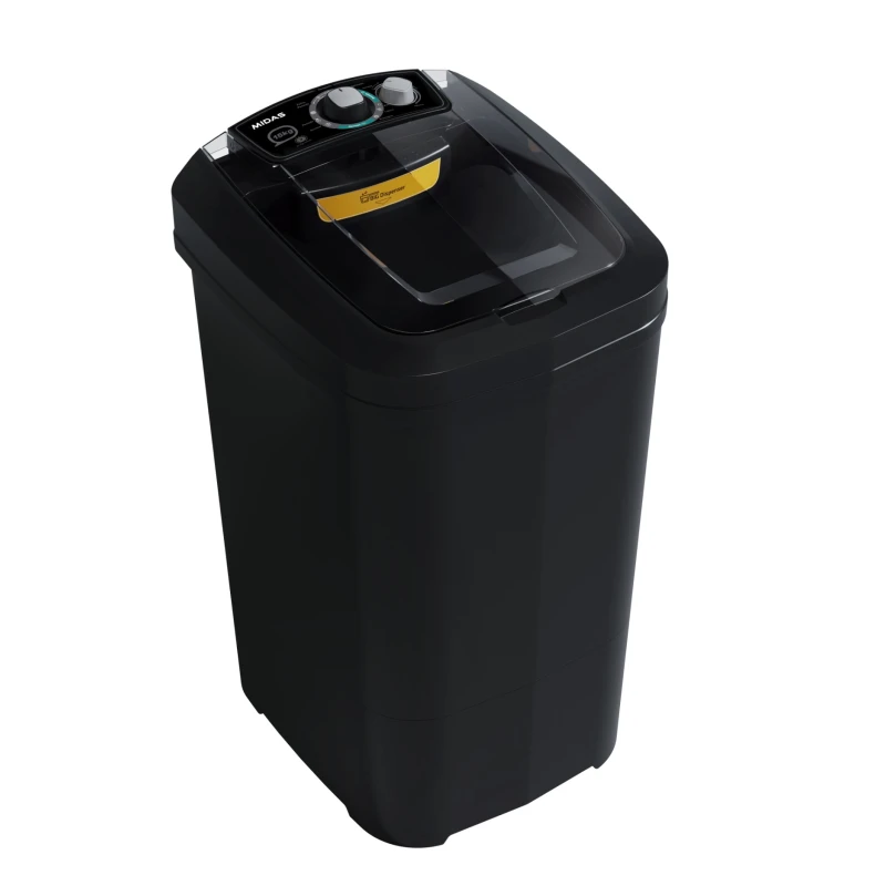 LAVARROPA SEMIAUTOMATICA MIDAS ULTRA PLUS 15 KG NEGRO