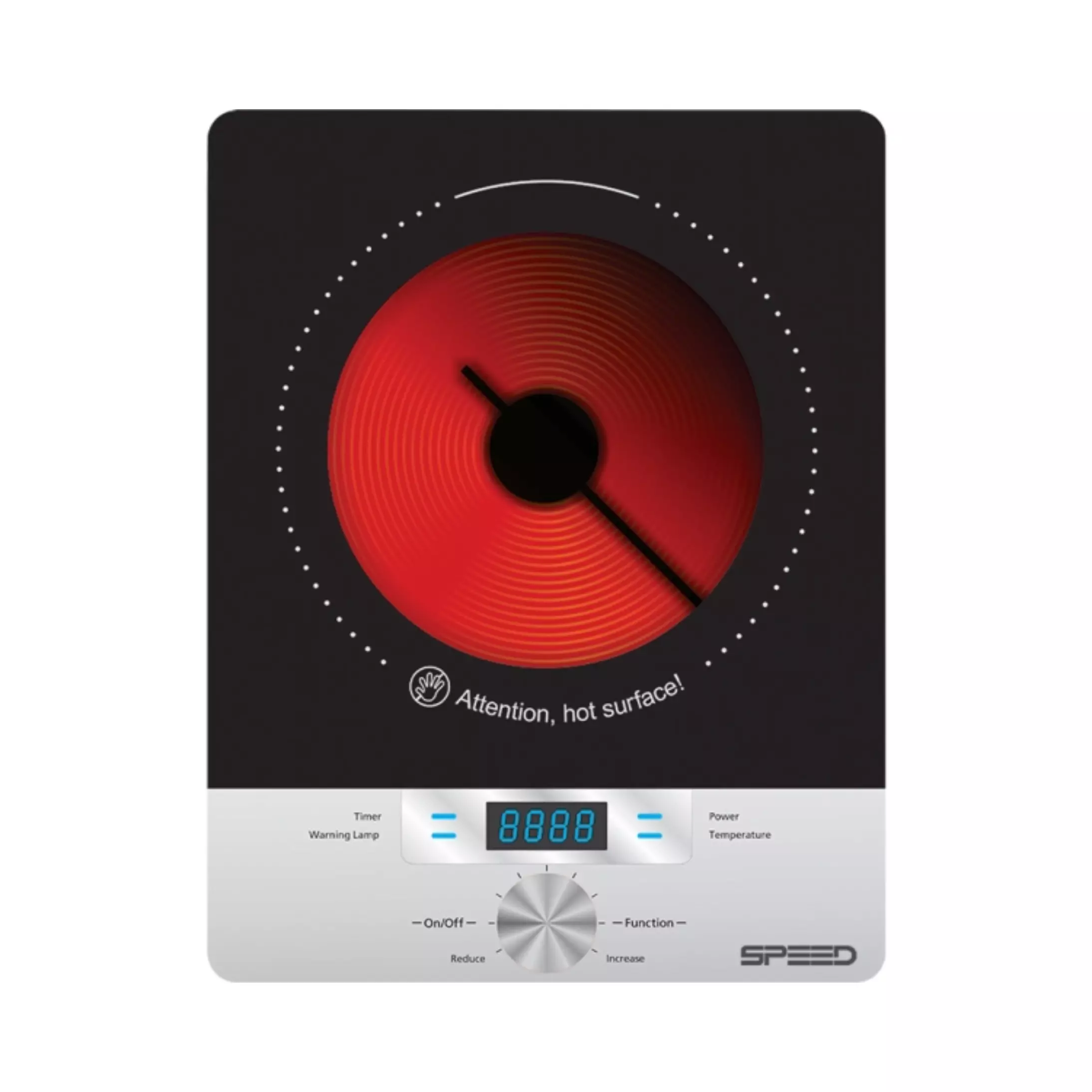 PLACA INFRARROJA SPEED 1H 2000W NEGRO-SCIR2000WT