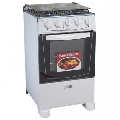COCINA A GAS JAM COMBI 4H CON HORNO BLANCO