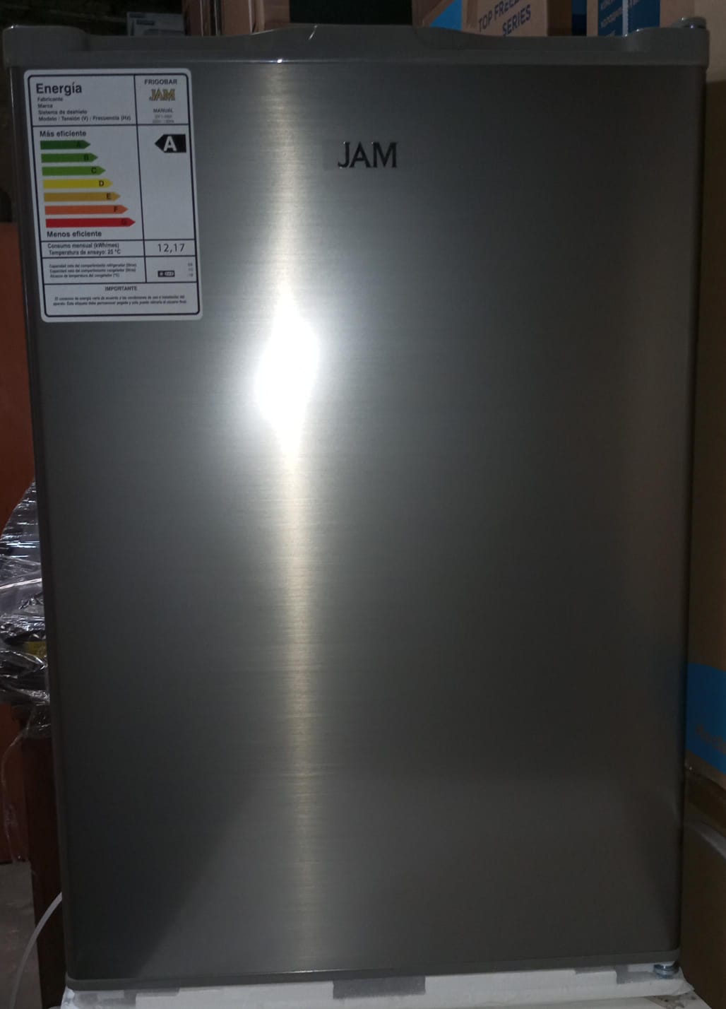 HELADERA JAM 76 LITROS FRIGOBAR FRIO HUMEDO INOX-JAM DF1-09X
