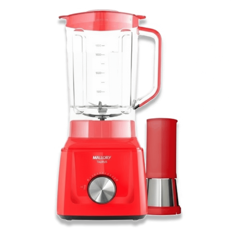 LICUADORA MALLORY 2.3 LTS ROJO TAURUS GLASS JARRA DE VIDRIO FILTRO 1300W -HB91201932