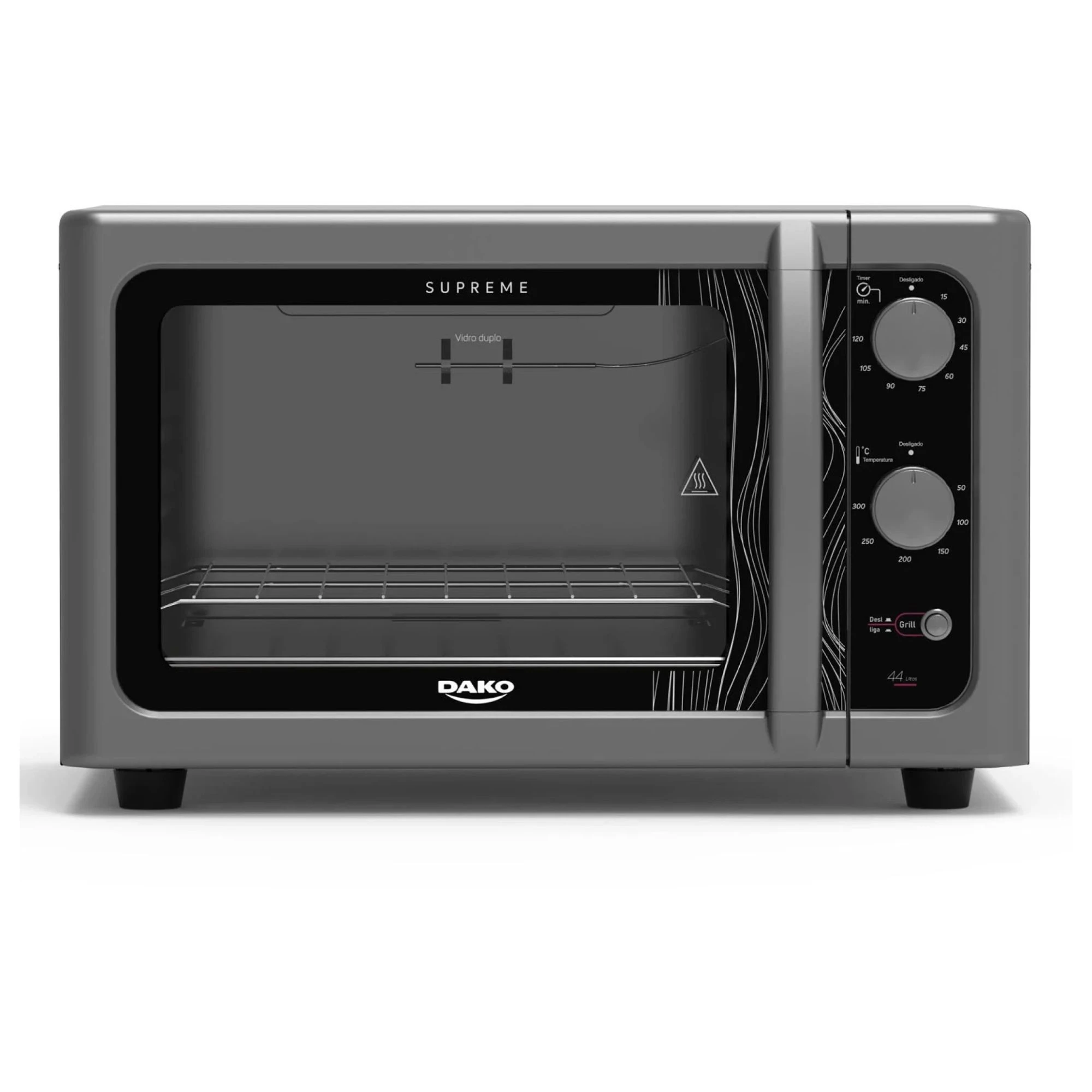 HORNO ELECTRICO DAKO SUPREME 44 LITROS TITANIUM