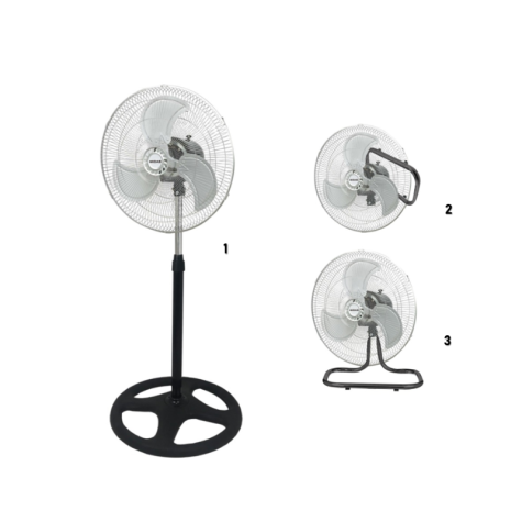 VENTILADOR DE PIE MESA Y PARED MIDAS 18" 3 EN 1 MD-VE1805