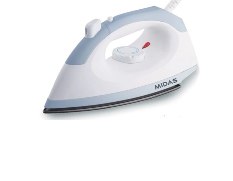 PLANCHA A SECA MIDAS CELESTE/BLANCO C/SPRAY 1600W
