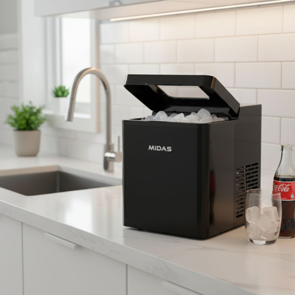 FABRICADOR DE HIELO MIDAS 15 KG NEGRO-MD-ICEPRO
