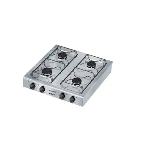 COCINA A GAS MIDAS DE MESA 4H INOX