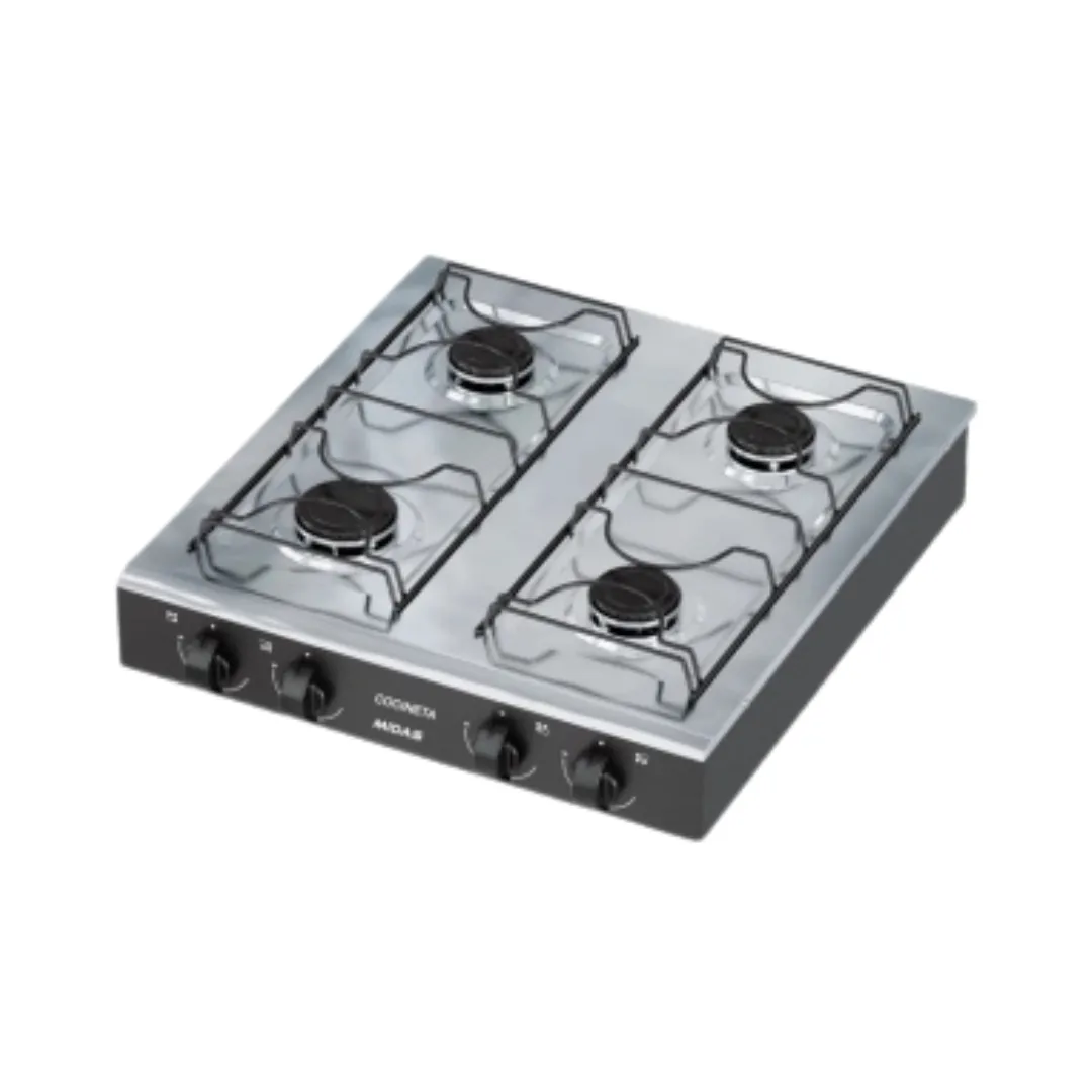 COCINA A GAS MIDAS DE MESA  4H NEGRO
