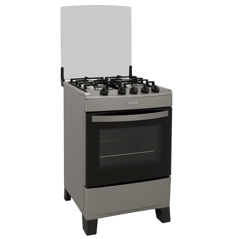 COCINA A GAS ATLAS  4H COMBINADA COLISEUM TITANIO-300001884