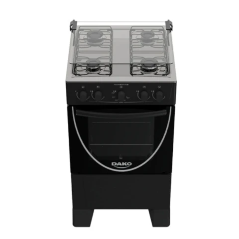 COCINA A GAS DAKO AMAZONAS 4H TAPA VIDRIO NEGRA