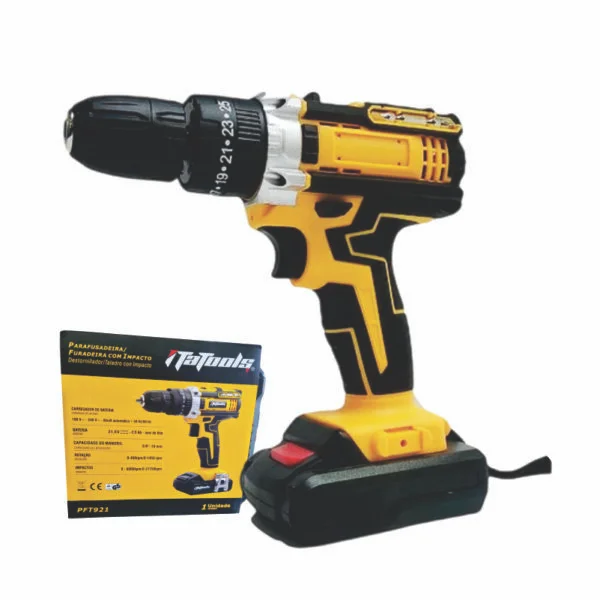 TALADRO ITATOOLS CON IMPACTO 2 BATERIAS LITIO PFT921